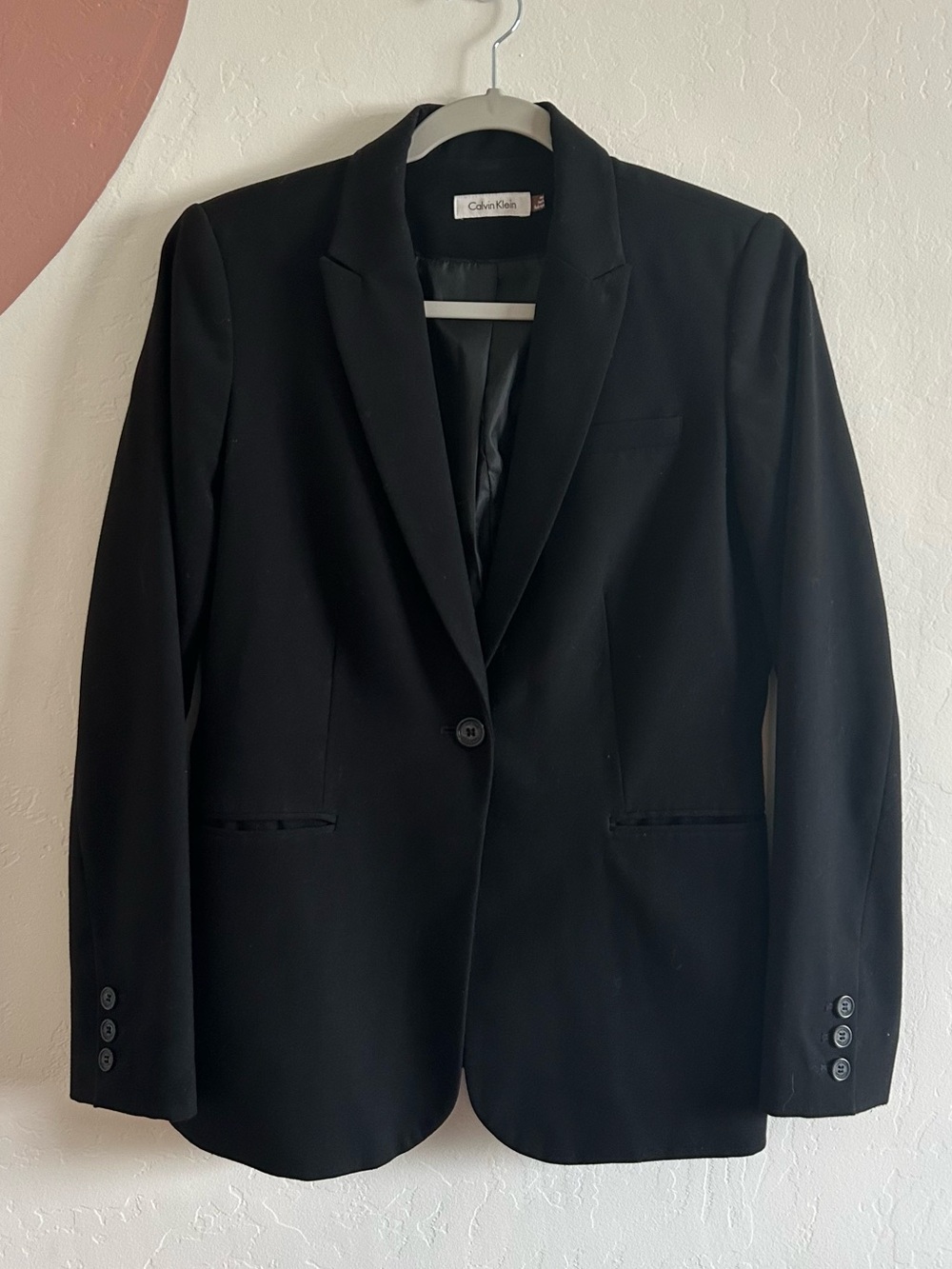 Calvin Klein Black Women's Single-Button Blazer